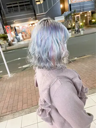 ミディアム カラー 🐺派手髪∔シャギー SEKIKAWA🐺のヘアスタイル