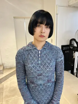 ショート カラー 顔周りカット/透明感 カラー✂️MEIのヘアスタイル