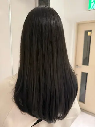 ロング カラー ヘアアレンジ オリーブ透明感カラー 表参道/MIKUのヘアスタイル