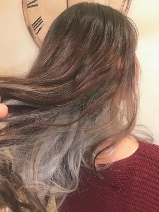 ミディアム カラー 岩谷/ブリーチ 🪽透明感カラーのヘアスタイル