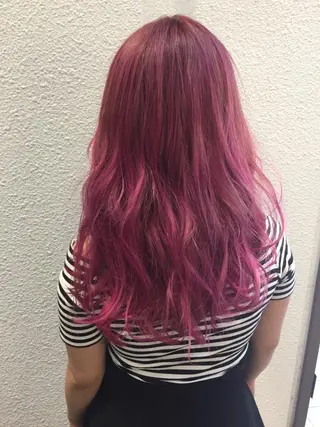 ミディアム セミロング ロング カラー ハイトーン×髪質改善 KENTAのヘアスタイル