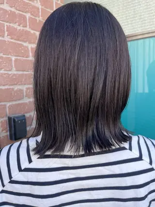 ミディアム カラー 久木原 ゆりのヘアスタイル