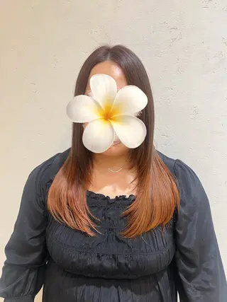 ロング カラー 水田 芹七のヘアスタイル
