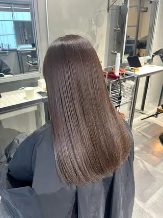 セミロング カラー 透明感♥韓国ヘア HINAのヘアスタイル