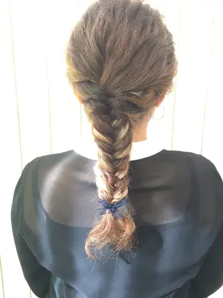 ヘアアレンジ 縮毛矯正/酸性 おかにわみりのヘアスタイル