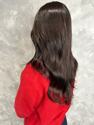 セミロング カラー nameless髪質 改善ブリーチ心斎橋のヘアスタイル