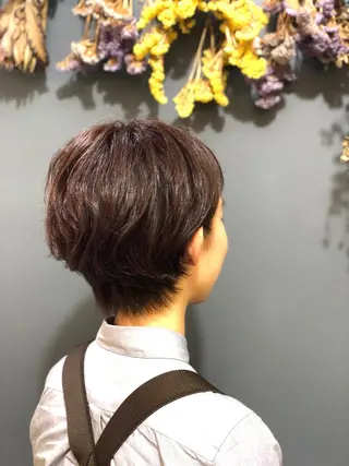 ショート カラー パーマ 森下 友　Dio...池袋のヘアスタイル