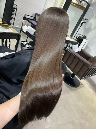 ロング カラー ミルクティーベージュ ブリーチ 店長 清水のヘアスタイル