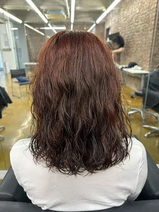 ミディアム パーマ 完全個室/ケアカラー 🌟misaki🌟のヘアスタイル
