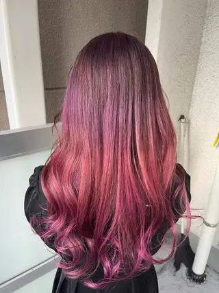 ロング カラー 岩谷/ブリーチ 🪽透明感カラーのヘアスタイル