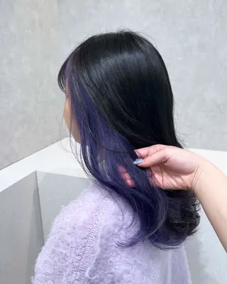 セミロング カラー 韓国ヘア🇰🇷透明 感カラー/yui💞のヘアスタイル