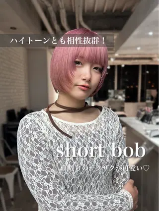 ショート Hinata🛸 ハイトーン美容師のヘアスタイル