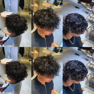 パーマ メンズ 山内 優成のヘアスタイル