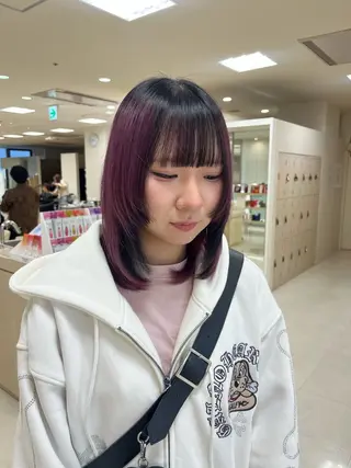 ミディアム カラー 暖色専門美容師🎀 お客様満足度◎のヘアスタイル