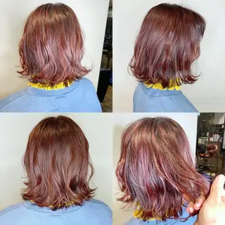 セミロング カラー ヘアアレンジ 🌿‬ ܸAir 透明感🌱西村知佳のヘアスタイル