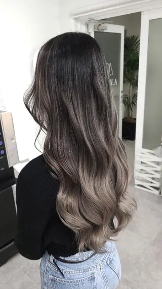 ロング カラー ヘアアレンジ ✨カチモリ✨レイヤー 韓国ヘア🇰🇷ゆいのヘアスタイル