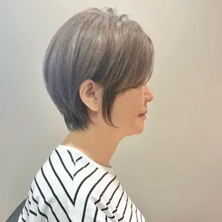 ショート カラー 瀧　元気/ショート/ 白髪ぼかし/髪質改善のヘアスタイル