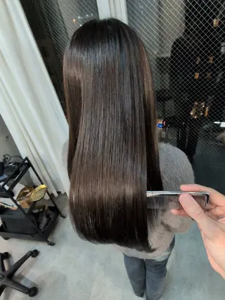 ロング パーマ 髪質改善.縮毛矯正 ×韓国ヘアyukiのヘアスタイル