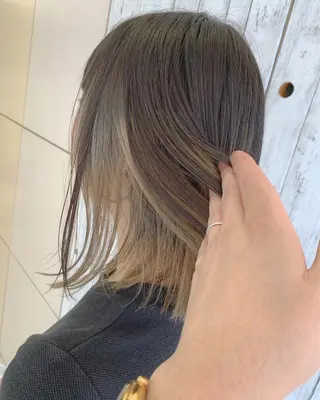 ミディアム カラー 町田で叶う本物の 髪質改善 鍋谷勇のヘアスタイル