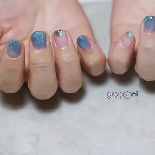 ネイル なんば堀江/育爪施術 ニュアンス✻Kaphのネイルデザイン