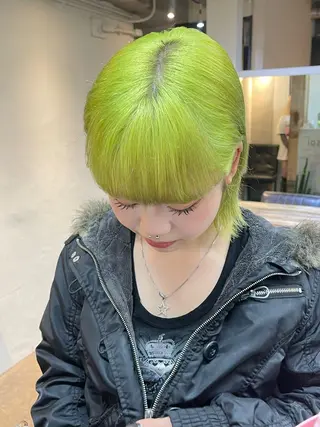 ミディアム カラー 安部佑哉/ハイトーン /レイヤー/ブリーチのヘアスタイル