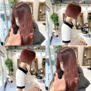 セミロング カラー 🎀レイヤー・艶カラ ー🎀YUMEKAのヘアスタイル