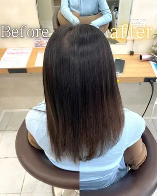 セミロング 縮毛矯正💎/ 髪質改善ストレートのヘアスタイル