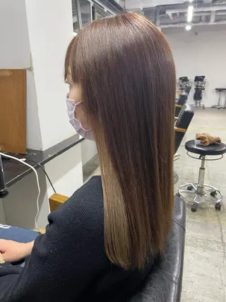ロング カラー 林 真那のヘアスタイル