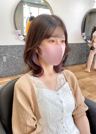 ミディアム カラー 似合わせレイヤー 🇰🇷荒木洋文のヘアスタイル