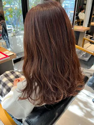 ロング カラー ヘアアレンジ キッズ ネイル マツエク・マツパ 透明感カラー🤎 ゆりのヘアスタイル