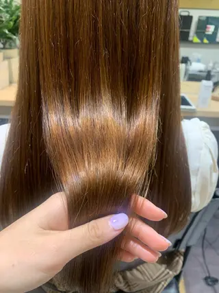 ロング パーマ hub hair レイヤー/透明感のヘアスタイル