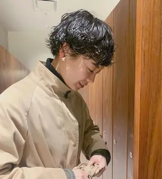 ショート パーマ 鳥越 一希のヘアスタイル