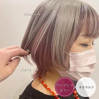 ショート カラー アンブレラカラー💫 フェイスフレーミングのヘアスタイル