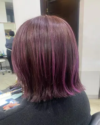ミディアム カラー ヘアアレンジ 烏山 達也のヘアスタイル