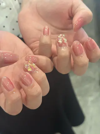 ネイル 本町🤍ちゅるん 自爪育成✨🤍のネイルデザイン