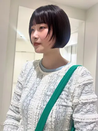 ショート カラー 👔ボブ﹨髪質改善 ストレート🩳ももかのヘアスタイル