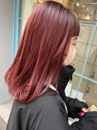 セミロング カラー ツヤカラー🫧Sae ネイルモデル募集中のヘアスタイル
