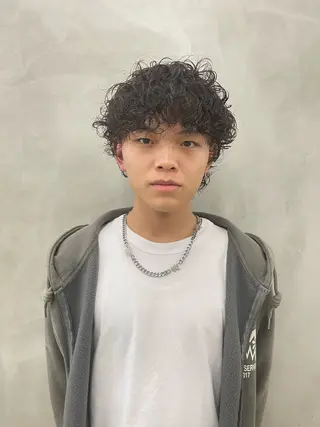 パーマ メンズ メンズカット パーマ[佐橋]のヘアスタイル