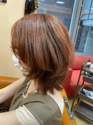 ミディアム 韓国ヘア 🤍中西麻友🤍のヘアスタイル