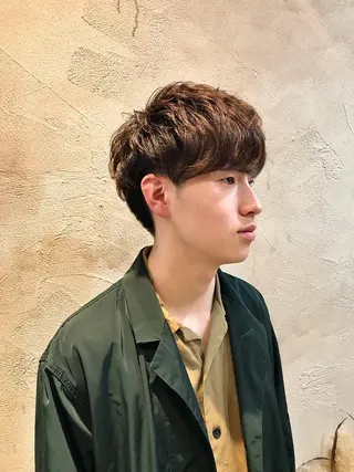 カラー パーマ メンズ 水谷 俊一のヘアスタイル