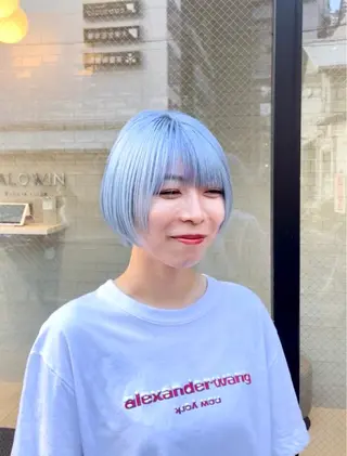 ショート カラー パーマ ヘアアレンジ 大人スタイル 太田のヘアスタイル
