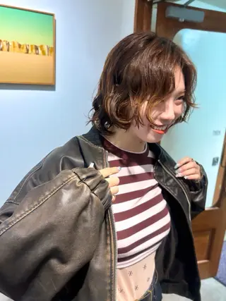 セミロング パーマ ミカ🌟パーマ/ ニュアンスパーマのヘアスタイル