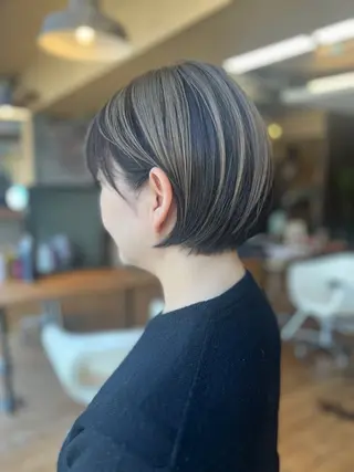 ショート カラー 両国駅徒歩1分⭐️ アイロン仕上げのヘアスタイル