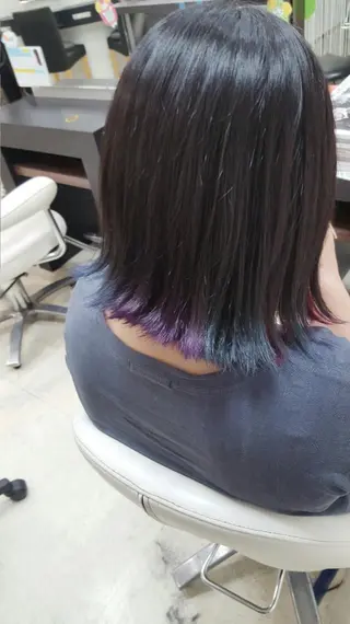 ミディアム カラー 髪質改善×レイヤー 高嶋のヘアスタイル