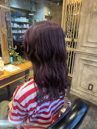 ミディアム カラー パーマ スタジオノル パーマ🌀あやなのヘアスタイル