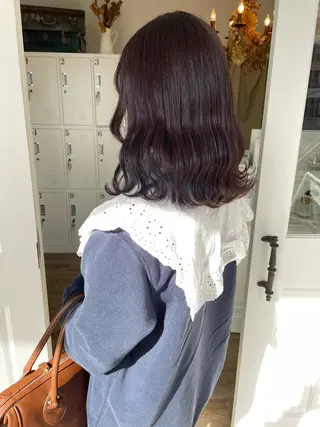セミロング カラー otoha✳︎ くすみ艶カラーのヘアスタイル