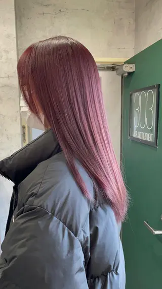ロング カラー ウルフ/デザイン/ 大阪/タカハシユウキのヘアスタイル