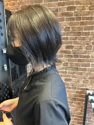 ショート カラー パーマ ヘアアレンジ メンズ キッズ ネイル マツエク・マツパ アイブロウ 久木原 ゆりのヘアスタイル