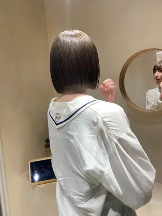 ショート カラー ボブ/ミニボブ 透明感カラーkadoのヘアスタイル