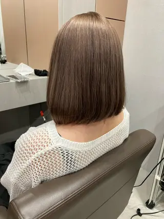 ショート カラー ロングパーマ木村 ボブパーマのヘアスタイル